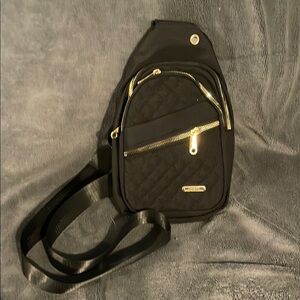 Black Belt Bag with Adjustable Strap and Sleek Design New